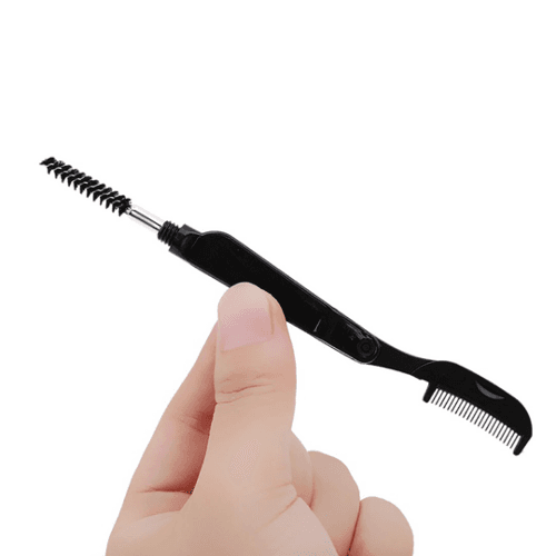 블랙 접이식 속눈썹 양면 브러쉬 빗 속눈썹 연장 펌 아이래쉬 마스카라