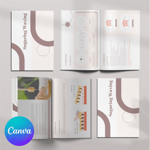 [캔바] 슈가링 왁싱 학원 수강 교재 템플릿