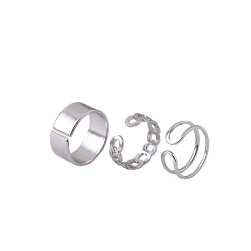 세미 볼드 레이어드 반지 세트