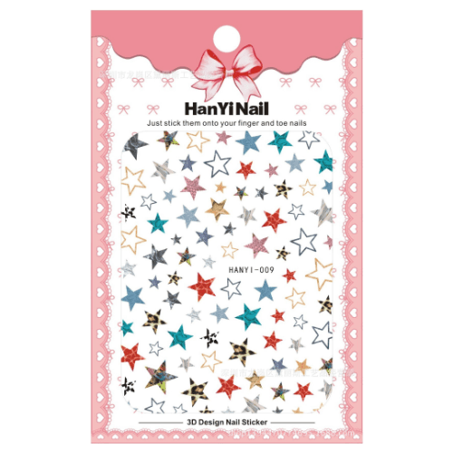네일스티커 칼라 별 셀프네일아트