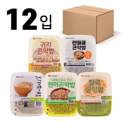 (오직미)곤약밥선택 즉석밥 150gx12개/24개 대신곤약 밥맛은 그대로 칼로리는 반으로