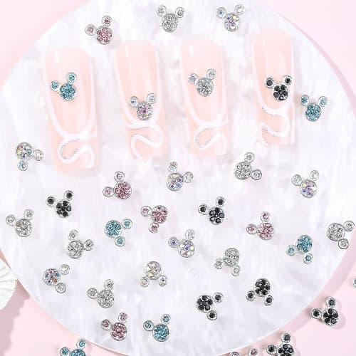 크리스탈 컬러 미키 네일 파츠 스톤 5개입