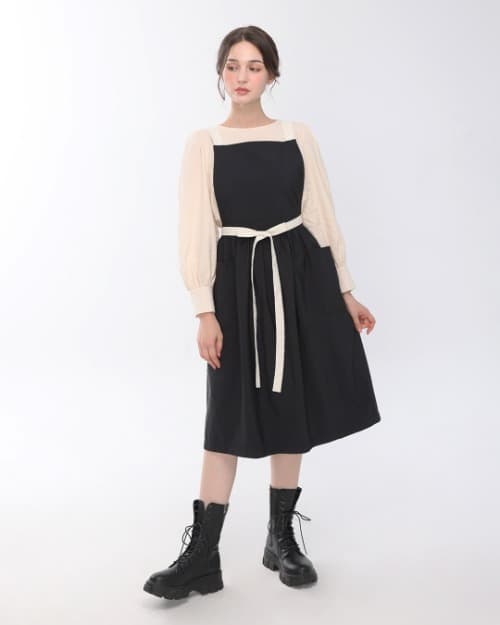 셔링 원피스 SHIRRING ONEPIECE [블랙]